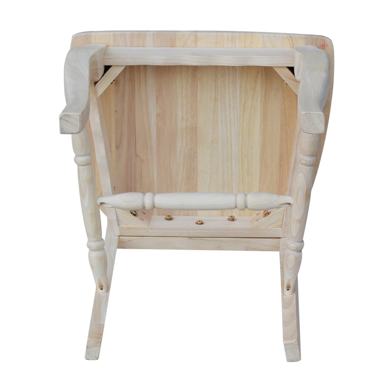 Pemberly Row Set of Two Country French Chairs with Solid Seats