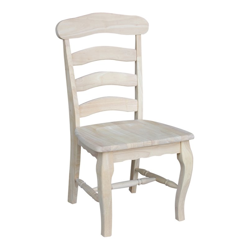 Pemberly Row Set of Two Country French Chairs with Solid Seats