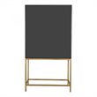Pemberly Row Modern / Contemporary Solid Wood Bar Cabinet in Gray