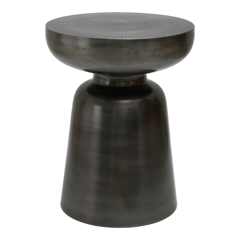 Pemberley Row Iron Silver Accent Table Round 15