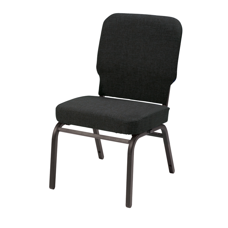 Pemberley Row Upholstered Black Guest Chair Square Armless 500 lb Tested Unassembled