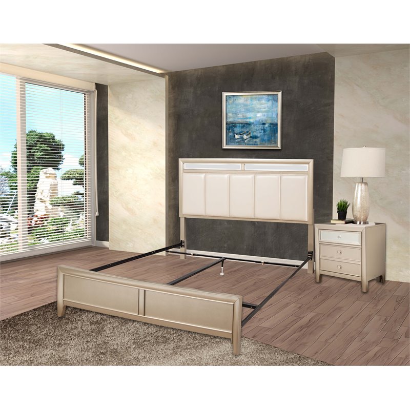 Pemberly Row Bolt On Bed Rails California King with Center Support and 2-Glides