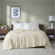 Pemberly Row Cotton Basketweave Blanket with 1