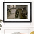 Pemberly Row 24x36 The Floor Scrapers - Matted and Framed in Multi-Color