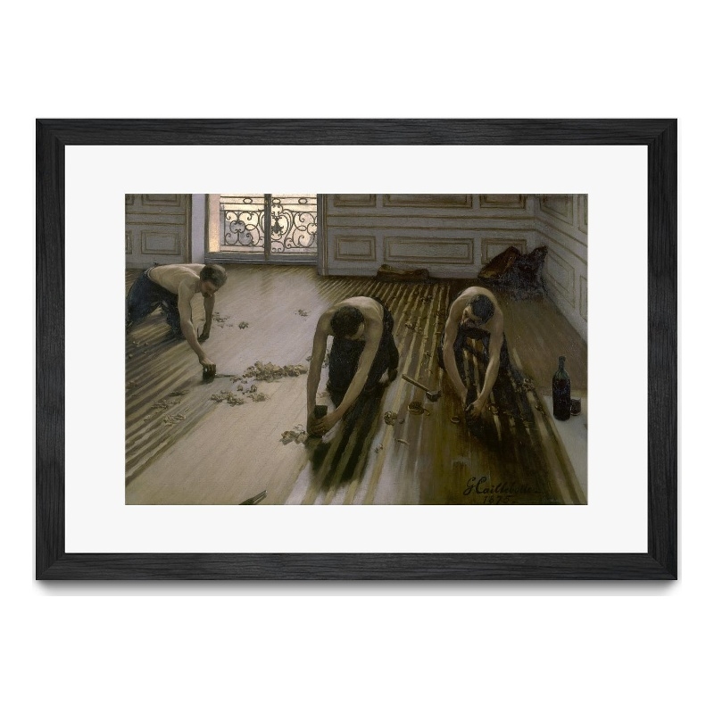 Pemberly Row 24x36 The Floor Scrapers - Matted and Framed in Multi-Color
