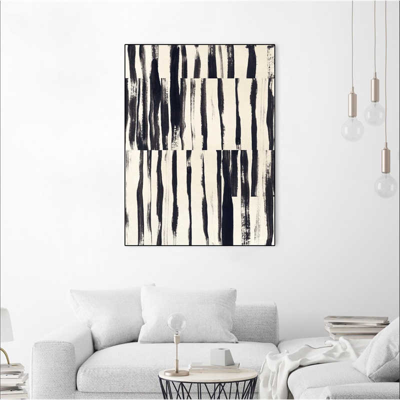 Pemberly Row Modern Canvas 30x40 Minor Key Framed in Multi-Color