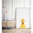 Pemberly Row Contemporary Canvas 24x36 Duck Framed in Multi-Color