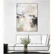 Pemberly Row Modern Canvas 24x32 Garden Gate Framed in Multi-Color