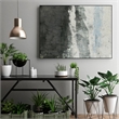 Pemberly Row Canvas 32x24 Black & Gray & Blue Framed in Multi-Color