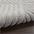 Pemberly Row Round Contemporary Polypropylene Area Rug in Light Gray