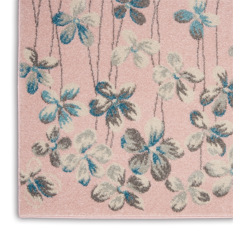 Pemberly Row Modern / Contemporary 6' x 9' Pink Fabric Indoor Rug