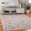 Pemberly Row Modern / Contemporary 6' x 9' Pink Fabric Indoor Rug