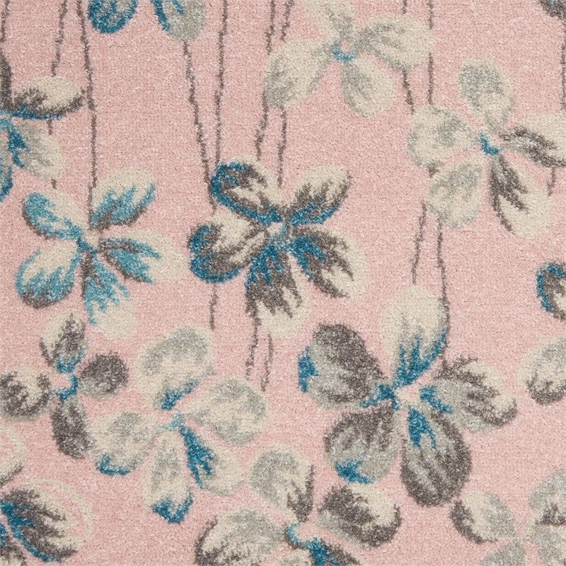 Pemberly Row Modern / Contemporary 6' x 9' Pink Fabric Indoor Rug