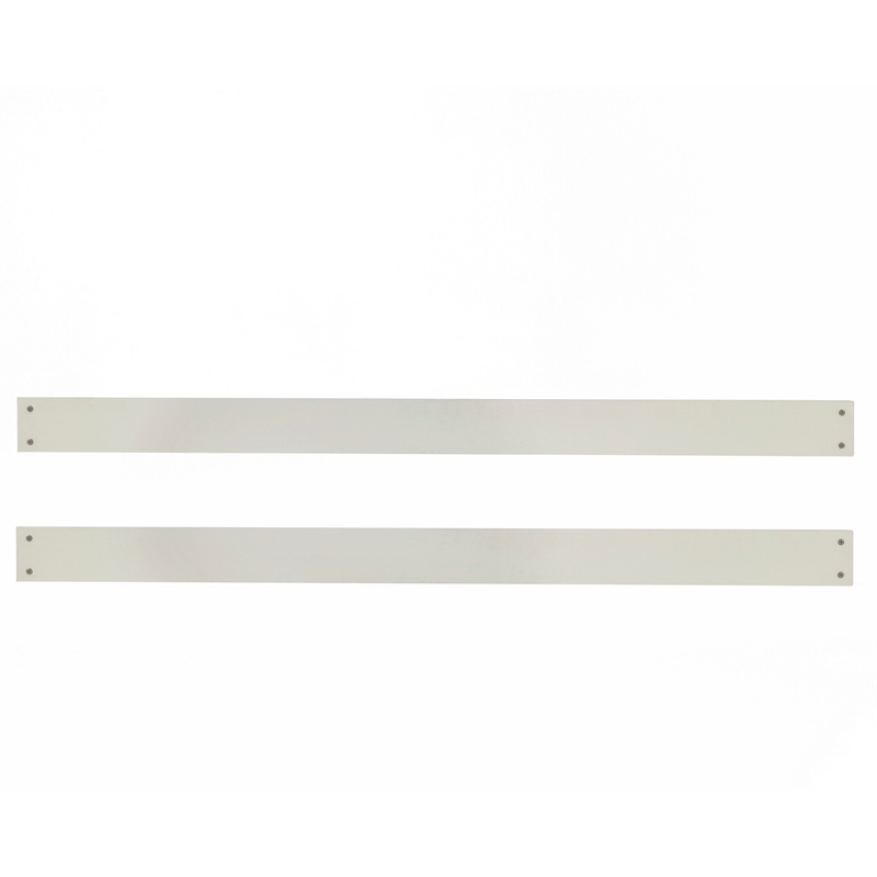 Pemberly Row Traditional Wood Full Bed Conversion Kit in Glaze White