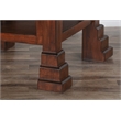 Pemberley Row Mahogany Brown Round Dining Table Slate Inlays 60