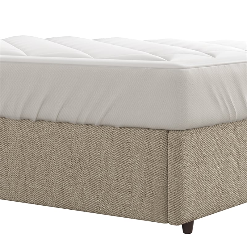 Pemberly Row Holden Waterproof Sofa Bed Mattress Pad in White