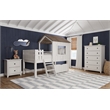 Pemberly Row Farmhouse Solid Hardwood Nightstand in Cream Finish