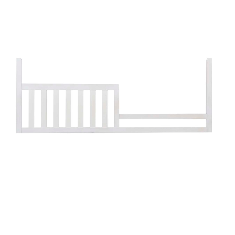 Pemberly Row Farmhouse Wood Toddler Guard Rail in Sea Shell White