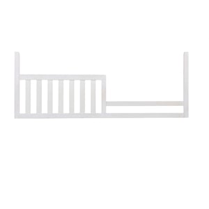 Pemberly Row Farmhouse Wood Toddler Guard Rail in Sea Shell White