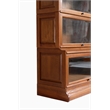 Pemberley Row Wood Cherry Bookcase Rectangular Leaded Glass 78