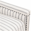 Pemberly Row Fabric Upholstery Reclining Chair in Beige & Gray Striped