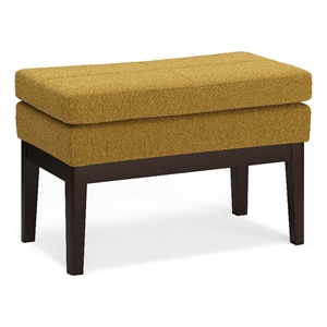 Pemberly Row 26&quot WD Mid-Century Design Ottoman Bench in Marigold
