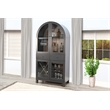 Pemberly Row Modern / Contemporary Arched Wood Wine Bar Cabinet