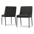 Pemberly Row Dining Chair (Setof 2) in Distressed Slate Gray Vegan Faux Leather