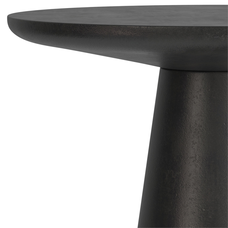 Pemberly Row 16 inch Wide Metal Side Table in Graphite & Fully Assembled