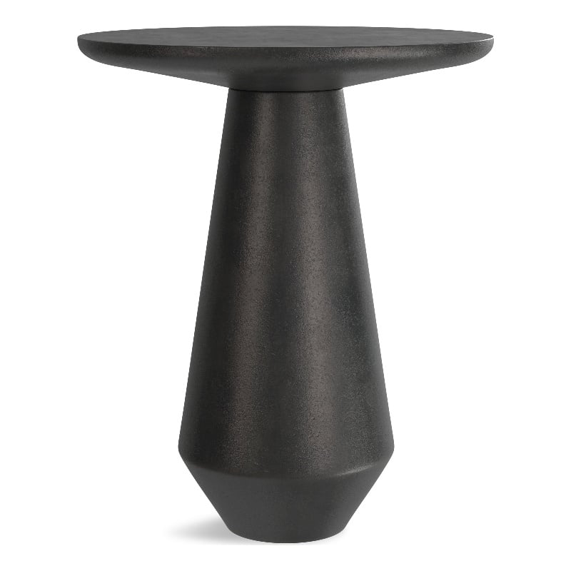 Pemberly Row 16 inch Wide Metal Side Table in Graphite & Fully Assembled