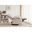 Pemberly Row Contemporary Fabric Power Recliner With USB in Beige