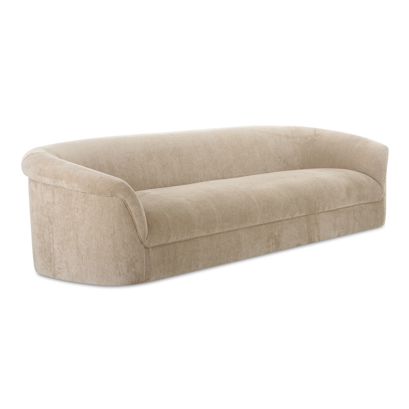 Pemberly Row Modern / Contemporary Sofa Beige Finish Fabric Sofa