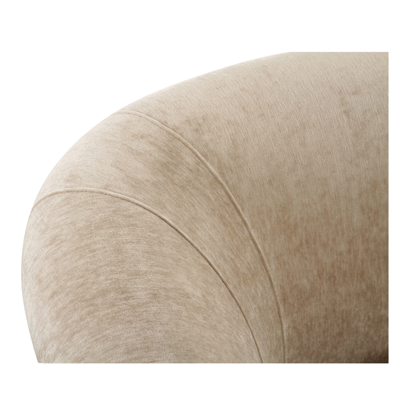 Pemberly Row Modern / Contemporary Sofa Beige Finish Fabric Sofa