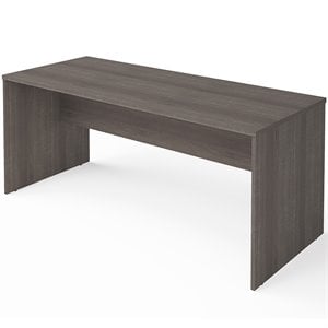 Pemberly Row Modern / Contemporary Writing Desk in Bark Gray