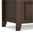 Pemberley Row Solid Wood Natural Aged Brown Entryway Storage Bench Rectangular 48