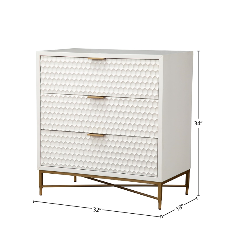 Pemberly Row Wood Small 4 Drawer Accent Chest in Natural Gray