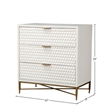 Pemberly Row Wood Small 4 Drawer Accent Chest in Natural Gray