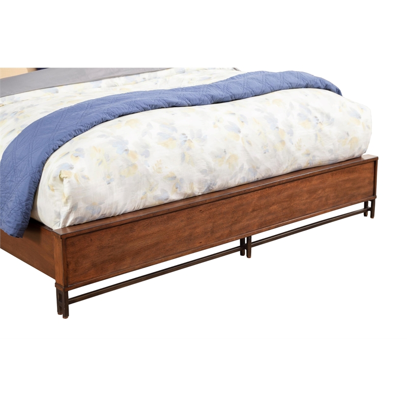 Pemberly Row Wood Small 4 Drawer Accent Chest in Natural Gray