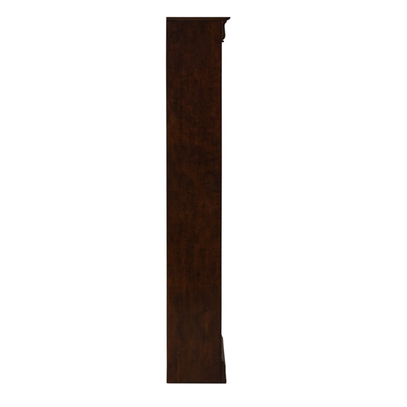 Pemberly Row Dark Brown Junior Executive 72 Inch Bookcase (RTA)