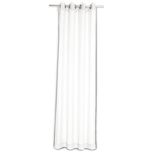 Pemberly Row Modern Wrinkle Free Curtain Batiste 86&quotL in White