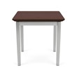 Pemberly Row Reception Waiting Room Healthcare End Table/Silver Steel/Walnut