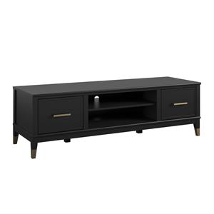 Pemberly Row Contemporary TV Stand for TVs up to 65&quot in Black