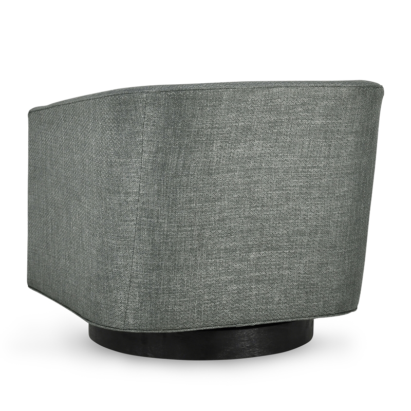 Pemberly Row Polyester Fabric Swivel Accent Chair in Taupe Gray