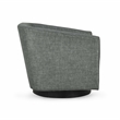 Pemberly Row Polyester Fabric Swivel Accent Chair in Taupe Gray