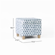 Pemberly Row Square Transitional Fabric Storage Ottoman in Multi-Color