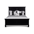 Pemberly Row Modern / Contemporary Solid Wood 4/6 Full Bed in Black
