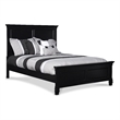 Pemberly Row Modern / Contemporary Solid Wood 4/6 Full Bed in Black