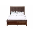 Pemberly Row Modern / Contemporary Solid Wood Queen Bed in Brown