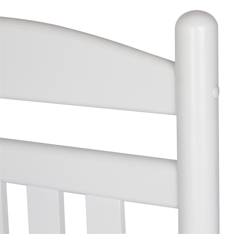 Pemberly Row Traditional Hardwood Indoor/Outdoor Porch Rocker in White