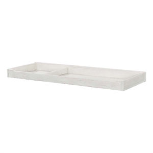 Pemberly Row Traditional Wood Changer Topper in Brushed White